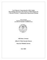 Cost estimate comparing the AMA Guides third edition revised to the fourth or fifth editions for Colorado workers' compensation impairment ratings