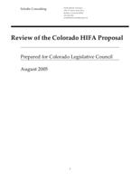 Review of the Colorado HIFA proposal