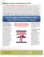 An exemplary school district with a successful performance contract