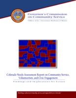 Colorado needs assessment report on community service, volunteerism, and civic engagement