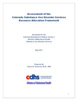 Assessment of the Colorado Substance Use Disorder Services resource allocation framework