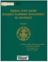 Federal-state water resource planning development in Colorado