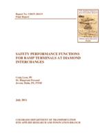 Safety performance functions for ramp terminals at diamond interchanges