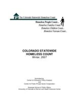 Colorado statewide homeless count winter 2007