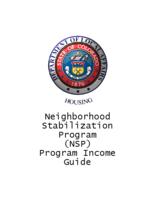 Neighborhood Stabilization Program, NSP, program income guide