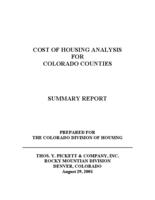 Cost of housing analysis for Colorado counties