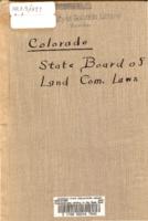 Laws relating to the State Board of Land Commissioners, prescribing the powers and duties of said Board, and providing for the leasing, sale and management of the state lands