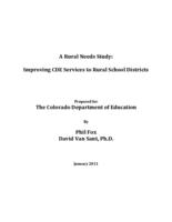 A rural needs study : improving CDE services to rural school districts