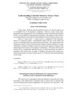 Understanding Colorado statutory source notes