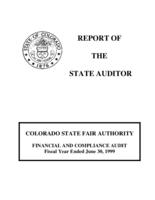 Colorado State Fair Authority financial and compliance audit