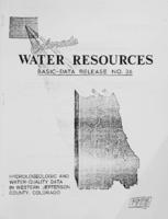 Hydrogeologic and water-quality data in western Jefferson County, Colorado