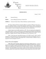 Forecast for State Tobacco Master Settlement Agreement payments