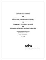 Uniform accounting and reporting procedures manual for community centered boards and program approved service agencies