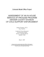 Assessment of an in-house customer service program in Mesa County and Archuleta County divisions of child support enforcement