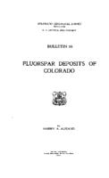 Fluorspar deposits of Colorado