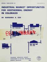 Industrial market opportunities for geothermal energy in Colorado