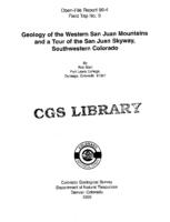 Geology of the Western San Juan Mountains and a tour of the San Juan Skyway, Southwestern Colorado