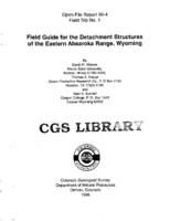 Field guide for the detachment structures of the eastern Absaroka Range, Wyoming