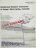 Geothermal resource assessment of Ranger warm spring, Colorado