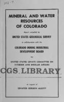 Mineral and water resources of Colorado