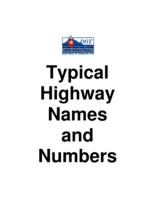 Typical highway names and numbers