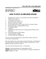How to spot an impaired driver