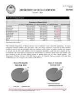 Department of Human Services FY 2013-14 budget request