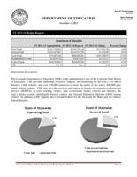 Department of Education FY 2013-14 budget request