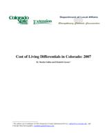 Cost of living differentials in Colorado, 2007