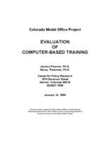 Evaluation of computer-based training