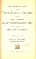 State course of study for the public schools of Colorado