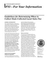 Guidelines for determining when to collect state-collected local sales tax