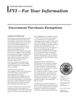 Government purchases exemptions