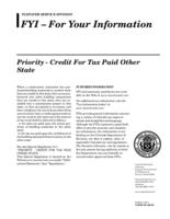 Priority-credit for tax paid other states