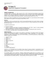 Cleanroom equipment exemption