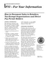 How to document sales to retailers, tax-exempt organizations and direct pay permit holders