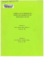 A report on the progress of the Colorado state implementation plan for air quality for 1979