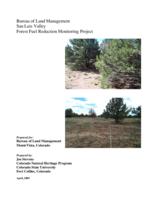 Bureau of Land Management, San Luis Valley, forest fuel reduction monitoring project