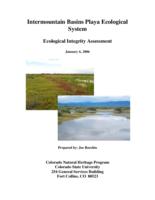 Intermountain basins playa ecological system : ecological integrity assessment