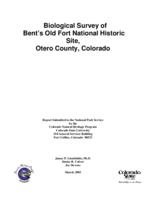 Biological survey of Bent's Old Fort National Historic Site, Otero County, Colorado