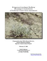 Eriogonum brandegeei Rydberg (Brandegee's buckwheat) : a technical conservation assessment