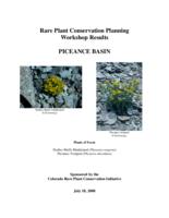 Rare plant conservation planning workshop results.