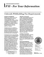 Colorado withholding tax requirements