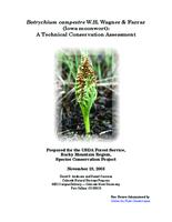 Botrychium campestre W.H. Wagner & Farrar (Iowa moonwort) : a technical conservation assessment