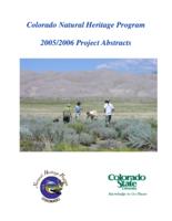 Colorado Natural Heritage Program 2005/2006 project abstracts