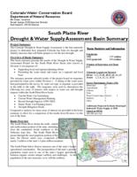 South Platte River drought & water supply assessment basin summary