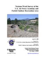 Noxious weed survey of the U.S. Air Force Academy and Farish Outdoor Recreation Area