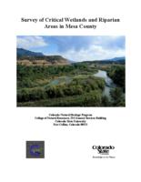 Survey of critical wetlands and riparian areas in Mesa County