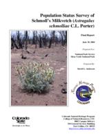 Population status survey of Schmoll's milkvetch (Astragalus schmolliae C.L. Porter) : final report