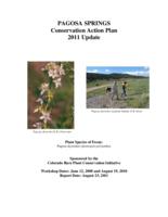Pagosa Springs Conservation Action Plan 2011 update